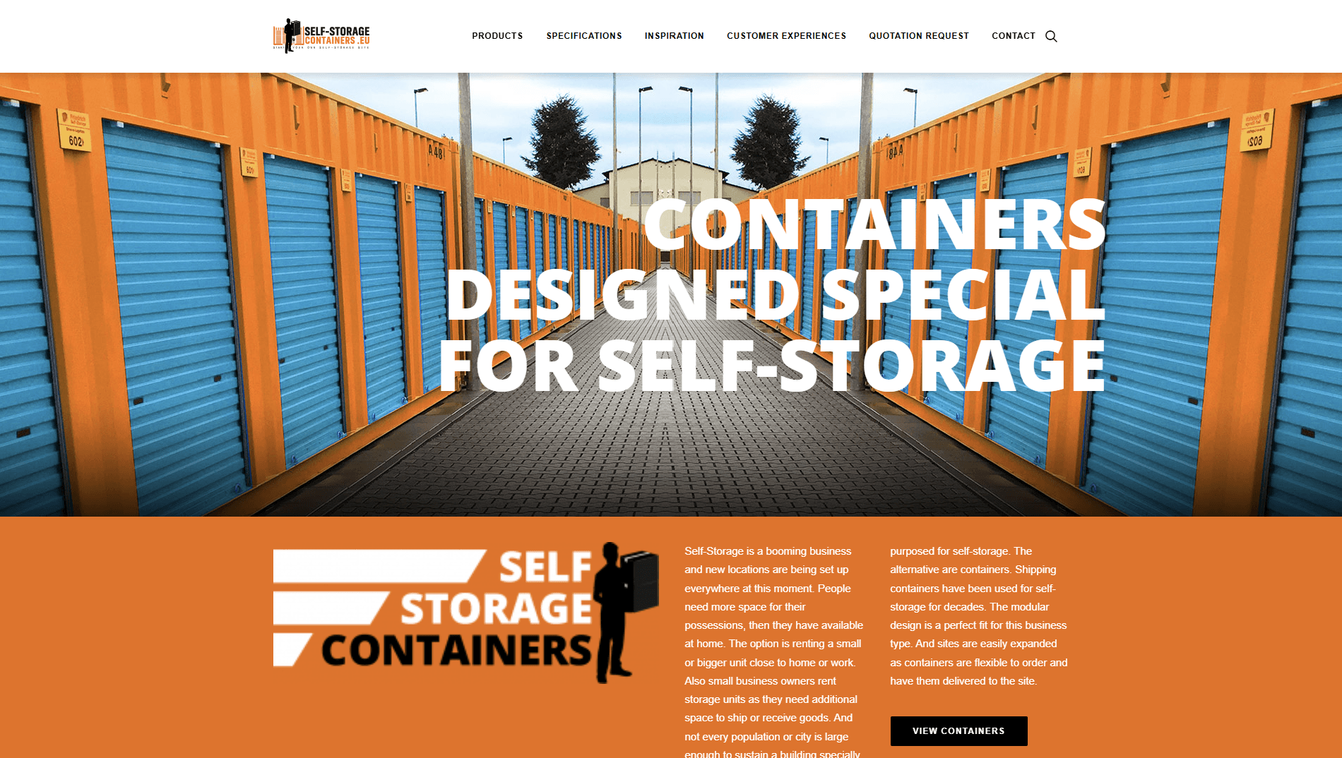 Self Storage Containers website